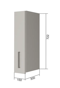 Кухонный навесной шкаф В7 15, МДФ Океания/Белый в Махачкале