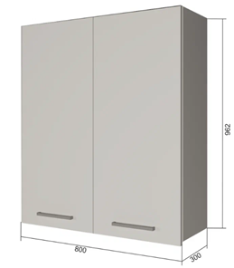 Кухонный навесной шкаф В9 80, Бетон пайн/Антрацит в Махачкале