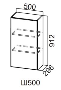 Настенный шкаф Вельвет Ш500/912 в Махачкале