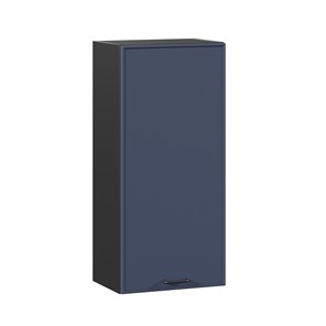 Шкаф настенный высокий 450 Индиго ЛД 298.430.000.153, Чёрный/Тёмно-синий в Махачкале