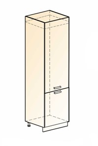 Шкаф-пенал под холодильник Бостон L600 (2 дв. гл.) в Махачкале