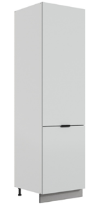 Шкаф-пенал Стоун L600 под холодильник (2 дв.гл.) (белый/лайт грей софттач) в Махачкале