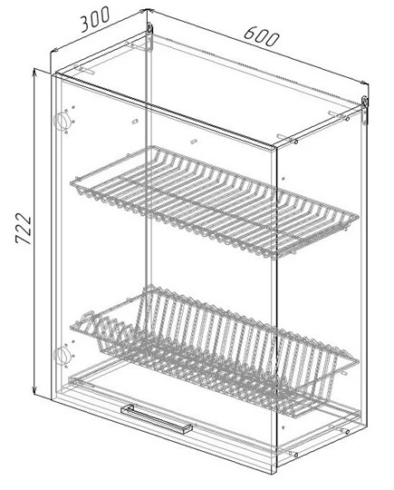 Навесной шкаф ВС7 60, Антрацит/Антрацит в Махачкале - изображение 1