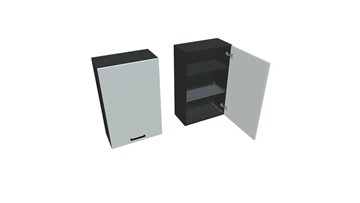 Кухонный шкаф ВС9 60, Белое гладкое Ламарти/Антрацит в Махачкале