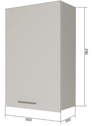 Шкаф сушильный для посуды ВС9 60, Сатин/Белый в Махачкале - изображение