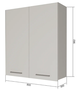 Сушильный шкаф на кухню ВС9 80, МДФ Меренга/Антрацит в Махачкале