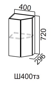 Кухонный шкаф торцевой закрытый Модерн New, Ш400тз/720, МДФ в Махачкале