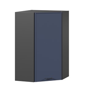 Угловой кухонный шкаф высокий Индиго ЛД 298.620.000.159, Чёрный/Тёмно-синий в Махачкале