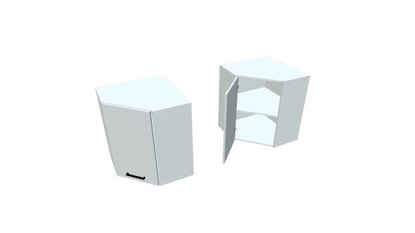 Угловой кухонный шкаф ВУ7, Белое гладкое Ламарти/Белый в Махачкале - изображение