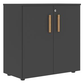 Низкий шкаф с малыми дверцами широкий FORTA Черный Графит FLC_80.1_Z__grafit.png FLC 80.1(Z) (798х404х801) в Махачкале