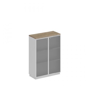 Шкаф для документов средний стекло в рамке Speech Cube (90x40x124.6) СИ 319 ДС БП ХР в Махачкале