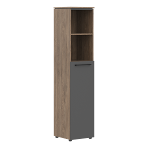 Шкаф колонка с глухой средней дверью MORRIS TREND Антрацит/Кария Пальмира MHC 42.6 (429х423х1956) в Махачкале