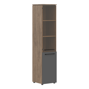 Шкаф высокий комбинированный MORRIS TREND Антрацит/Кария Пальмира MHC  42.2 (429х423х1956) в Махачкале