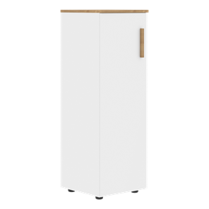 Средний шкаф колонна с глухой дверью левой FORTA Белый-Дуб Гамильтон  FMC 40.1 (L) (399х404х801) в Махачкале - предосмотр