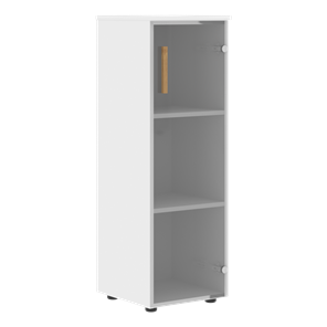 Средний шкаф колонна со стеклянной правой дверью FORTA Белый FMC 40.2 (R) (399х404х801) в Махачкале