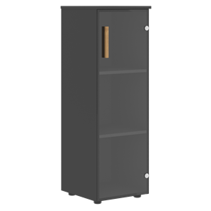 Шкаф колонна средний со стеклянной правой дверью FORTA Черный ГрафитFMC 40.2 (R) (399х404х801) в Махачкале