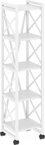 Стеллаж подкатной Loft VR.L-MST.K-5.4, Белый/Белый металл в Махачкале
