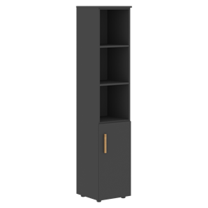 Высокий шкаф колонна с глухой малой дверью правой FORTA Черный Графит  FHC 40.5 (R) (399х404х1965) в Махачкале