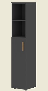 Высокий шкаф с глухой средней дверью  левой FORTA Черный Графит  FHC 40.6 (L) (399х404х1965) в Махачкале - предосмотр