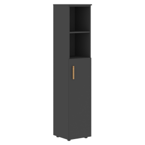 Высокий шкаф колонна с глухой средней дверью правой FORTA Черный Графит  FHC 40.6 (R) (399х404х1965) в Махачкале