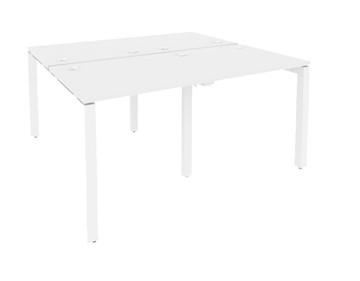Офисный стол на металлокаркасе O.MP-D.RS-4.0.8 Белый/Белый бриллиант в Махачкале