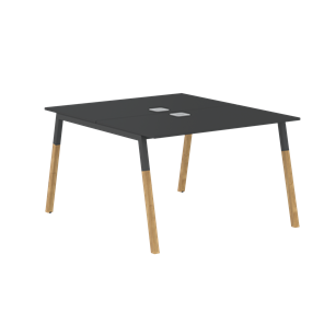 Стол для переговоров FORTA Черный Графит-Черный Графит-Бук  FWST 1113 (1180x1346x733) в Махачкале