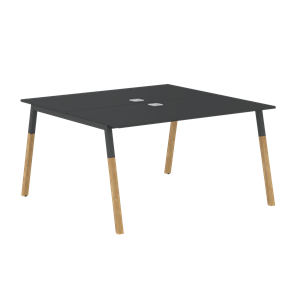 Стол для переговоров FORTA Черный Графит-Черный Графит-Бук  FWST 1313 (1380x1346x733) в Махачкале