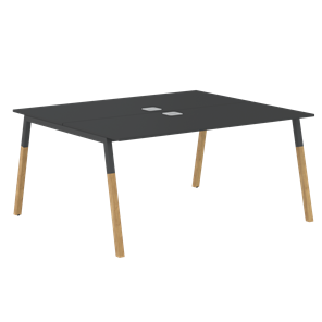 Стол для переговоров FORTA Черный Графит-Черный Графит-Бук FWST 1513 (1580x1346x733) в Махачкале