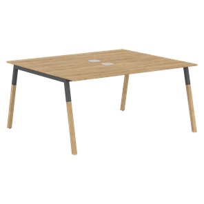 Переговорный стол FORTA Дуб Гамильтон-Черный графит-Бук FWST 1513 (1580x1346x733) в Махачкале
