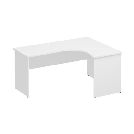Угловой стол Комфорт, белый премиум, правый (160x120x75) К 125 в Махачкале - изображение