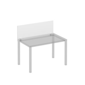 Экран для стола 120 на белом металлокаркасе фронтальный Комфорт КФ, белый премиум (120x45x1.8) К.Б 841 в Махачкале