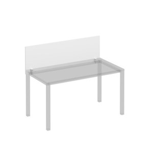 Экран для стола 140 на белом металлокаркасе Комфорт КФ, белый премиум (140x45x1.8) К.Б 842 в Махачкале