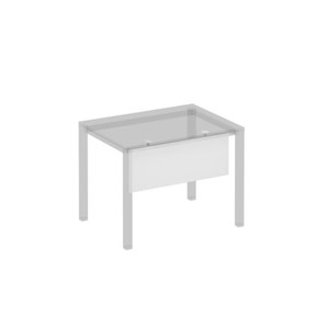 Экран стола защитный (ДСП) с кронштейнами для стола 100 на белом металлокаркасе Комфорт КФ, белый премиум (85x3.2x1.8) К.Б1 810 в Махачкале