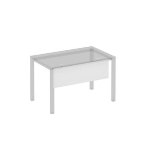 Экран стола защитный (ДСП) с кронштейнами для стола 120 на белом металлокаркасе Комфорт КФ, белый премиум (120x3.2x1.8) К.Б1 812 в Махачкале