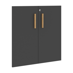 Низкие двери для шкафов с замком FORTA Черный ГрафитFLD 40-2(Z) (794х18х766) в Махачкале