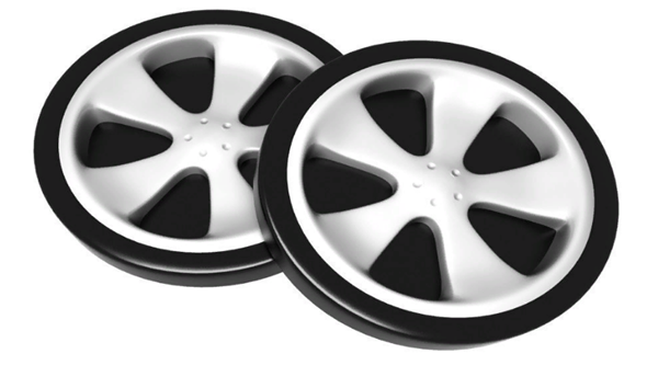 Комплект пластиковых колес (2 шт.) в Махачкале - изображение