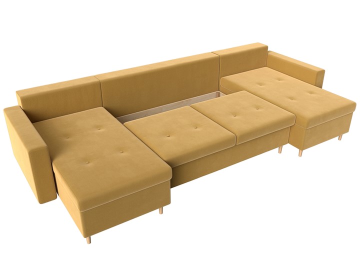 П-образный диван Белфаст, Желтый (Микровельвет) в Махачкале - изображение 1