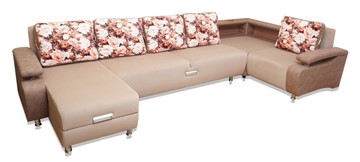 П-образный диван Престиж-15 люкс с полкой в Махачкале