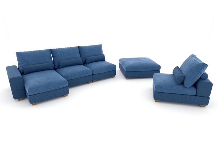 П-образный диван V-10-M П (П1+Д4+Д2+УС+ПС), Memory foam в Махачкале - изображение 2