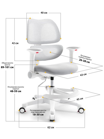Детское растущее кресло Dream Air Y-607 G в Махачкале - изображение 2