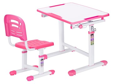 Растущий стол и стул Mealux EVO-07 Pink, розовая в Махачкале