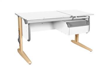 Детский стол-трансформер 1/75-40 (СУТ.25) + Tumba 1 Белый/Бежевый/серый в Махачкале