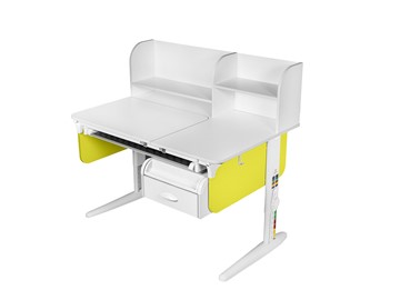 Детский стол-трансформер Lp/70-45 (СУТ.62 PRO) + Tumba 8 с лотком белый/белый/лайм в Махачкале