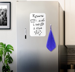 Доска магнитно-маркерная на холодильник BRAUBERG, 30х21 см с маркером, магнитом и салфеткой в Махачкале - предосмотр 2