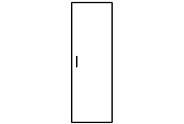 ДГ-1 Дверь гардероба ГБ-1 514х18х1900 мм в Махачкале